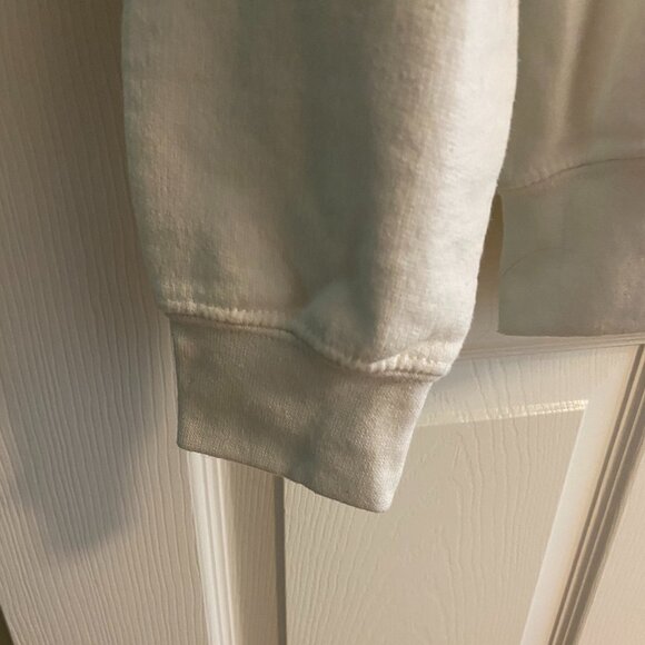 GILDAN Heavy Blend White Hood Sweater from Anime Haikyu with Green Text Size S - Picture 3 of 10